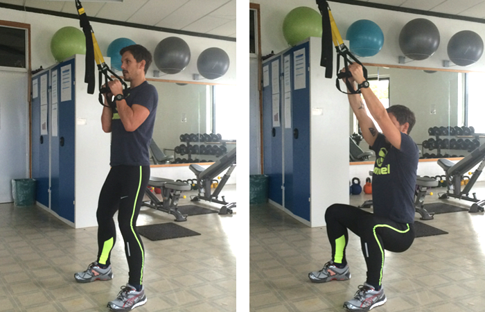 TRX øvelse, Squat